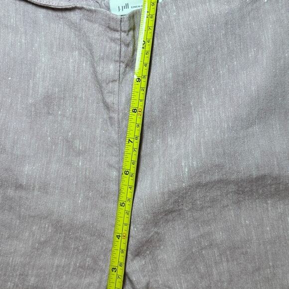 J.Jill Linen Stretch Crop Pants Petite Blush Pink Feminine Spring Medium - Picture 10 of 10